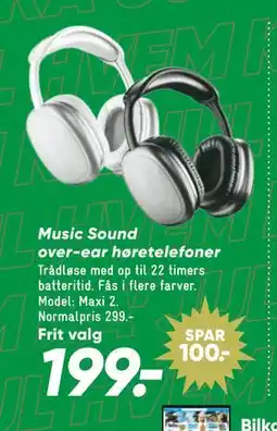 Bilka Music Sound over-ear høretelefoner tilbud