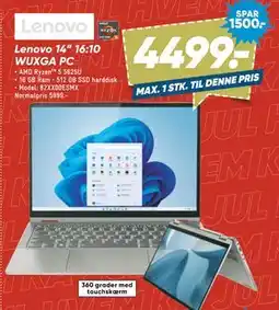 Bilka Lenovo 14” 16:10 WUXGA PC tilbud