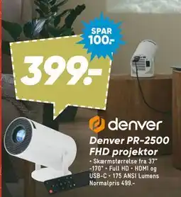 Bilka Denver PR-2500 FHD projektor tilbud