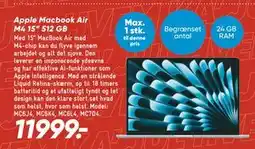 Bilka Apple Macbook Air M4 15” 512 GB tilbud