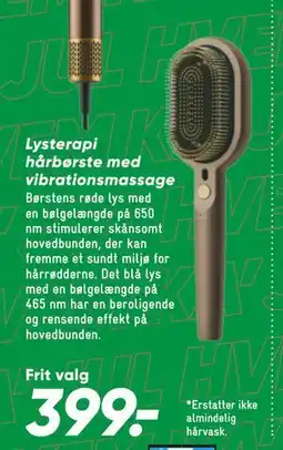 Bilka Lysterapi hårbørste med vibrationsmassage tilbud
