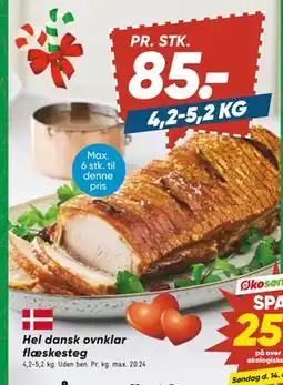 Bilka Hel dansk ovnklar flæskesteg tilbud