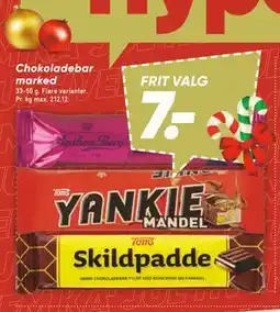 Bilka Chokoladebar marked tilbud