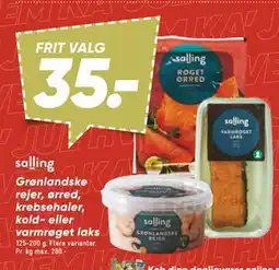 Bilka Grønlandske rejer, ørred, krebsehaler, kold- eller varmrøget laks tilbud