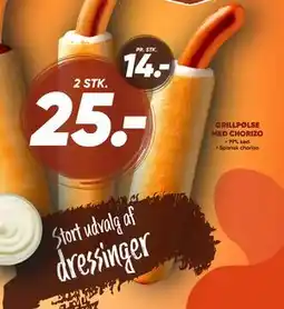 Bilka GRILLPØLSE MED CHORIZO tilbud