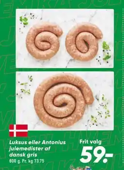 Bilka Luksus eller Antonius julemedister af dansk gris tilbud