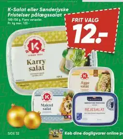 Bilka K-Salat eller Sønderjyske Fristelser pålægssalat tilbud