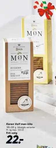 Bilka Karen Volf møn kiks tilbud