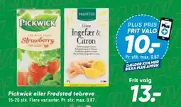Bilka Pickwick eller Fredsted tebreve tilbud