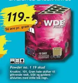 Bilka Powder no. 1 19 skud tilbud