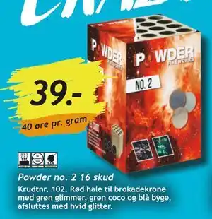 Bilka Powder no. 2 16 skud tilbud