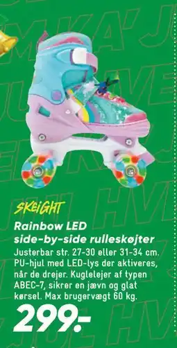 Bilka Rainbow LED side-by-side rulleskøjter tilbud