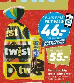 Bilka Marabou big taste eller Twist tilbud