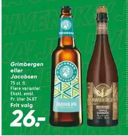 Bilka Grimbergen eller Jacobsen tilbud