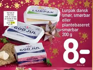 Lurpak dansk smør, smørbar eller plantebaseret