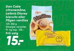 Bilka Dan Cake citronemåne, Leibniz Disney biscuits eller Pågen vanillas tilbud