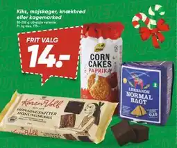 Bilka Kiks, majskager, knækbrød eller kagemarked tilbud