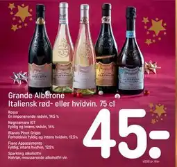REMA 1000 Grande Alberone Italiensk rød- eller hvidvin. 75 cl tilbud