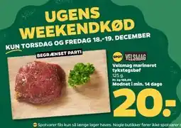 Netto Velsmag marineret tykstegsbøf tilbud