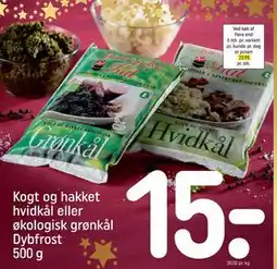 REMA 1000 Kogt og hakket hvidkål eller økologisk grønkål Dybfrost 500 g tilbud