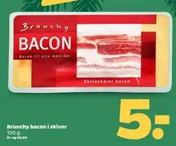 Netto Brunchy bacon i skiver tilbud