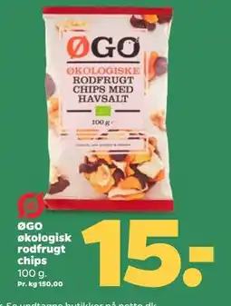 Netto ØGO økologisk rodfrugt chips tilbud