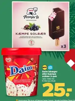 Netto Daim isbæger eller Kæmpe solbær 3-pak tilbud