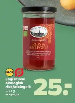 Netto Løgismose økologisk ribs/æblegelé tilbud