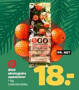 Netto ØGO økologiske appelsiner tilbud