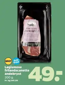 Netto Løgismose frilandscanette andebryst tilbud