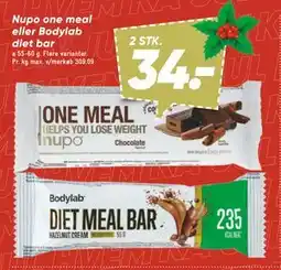 Bilka Nupo one meal eller Bodylab diet bar tilbud