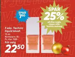 Bilka Technic liquid blush tilbud