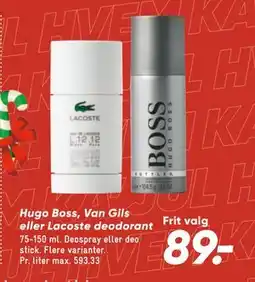 Bilka Hugo Boss, Van Gils eller Lacoste deodorant tilbud