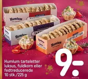 Humlum tarteletter luksus, fuldkorn eller fedtreducerede 10 stk./225 g