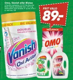Bilka Omo, Vanish eller Biotex tilbud