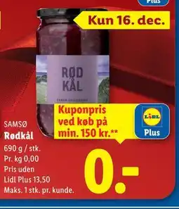 Lidl Rødkål tilbud