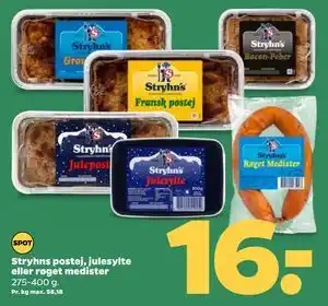 Stryhns postej, julesylte eller røget medister