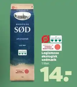 Netto Løgismose økologisk sødmælk tilbud