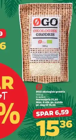 Netto ØGO økologisk grødris tilbud