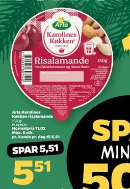 Netto Arla Karolines Køkken risalamande tilbud
