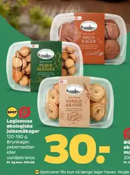 Netto Løgismose økologiske julesmåkager tilbud