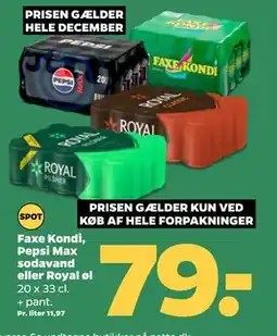 Netto Faxe Kondi, Pepsi Max sodavand eller Royal øl tilbud