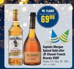Otto Duborg Captain Morgan Spiced Gold eller JP. Chenet French Brandy VSOP tilbud