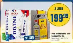Otto Duborg Pure Divine Vodka eller Lordson Dry Gin tilbud