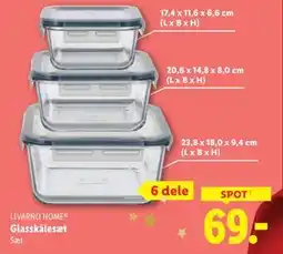 Lidl Glasskålesæt tilbud