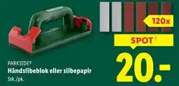 Lidl Håndslibeblok eller slibepapir tilbud