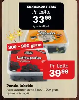Poetzsch Padborg Panda lakrids tilbud