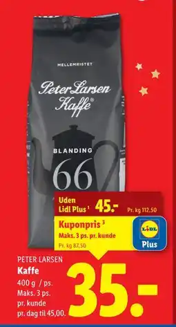 Lidl Kaffe tilbud
