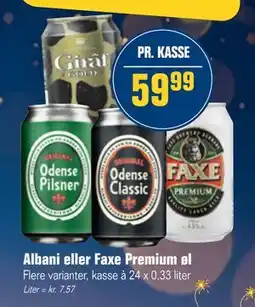 Otto Duborg Albani eller Faxe Premium øl tilbud