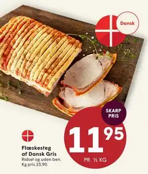 Flæskesteg af Dansk Gris